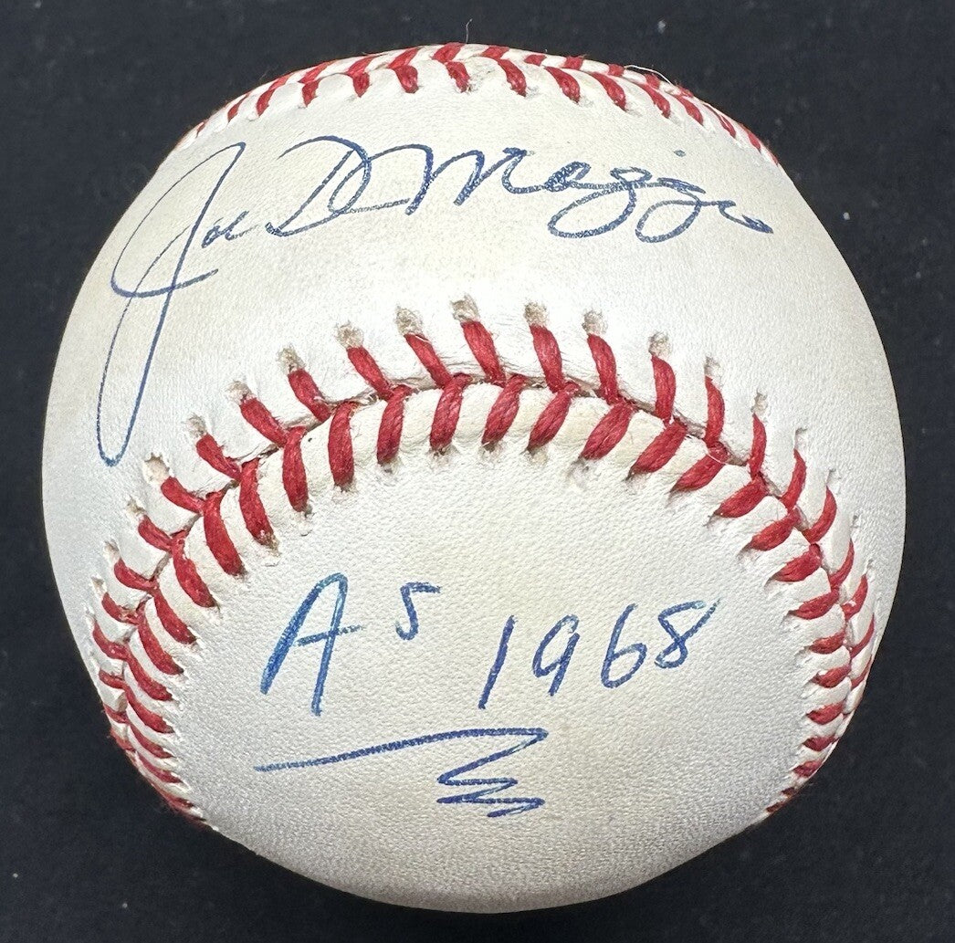 Joe DiMaggio A’s 1968 Signed Baseball JSA LOA