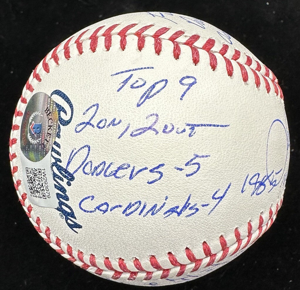 Jack Clark 1985 NLCS Game 6 Signed Story Stat Baseball Beckett Witness Holo