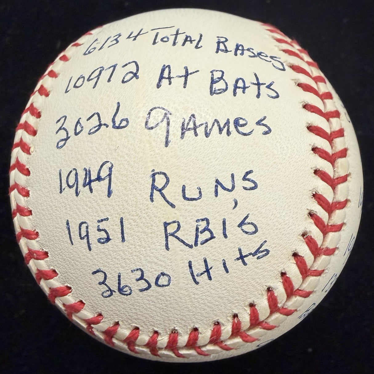 Stan Musial Signed Reggie Jackson Stat Baseball Complete Box Bag Cert