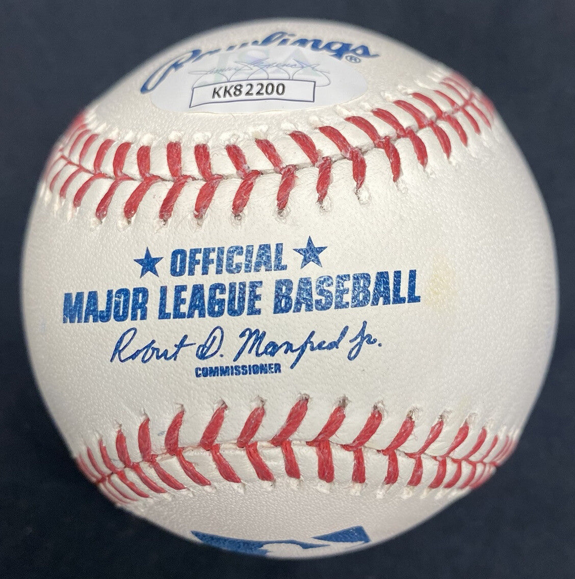 Reggie Jackson 1977 World Series MVP Stat Signed Baseball JSA