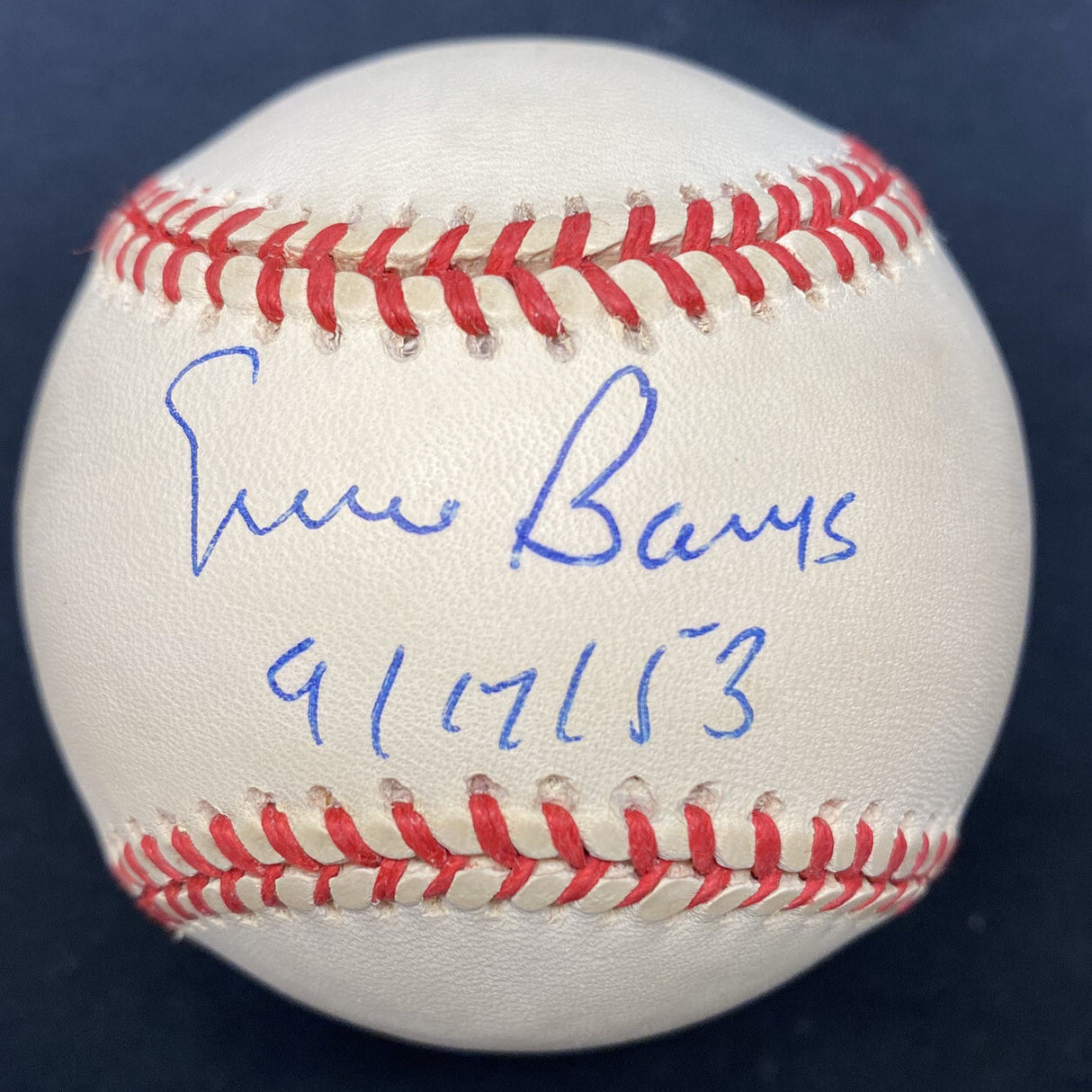 Ernie Banks 9/17/53 MLB Debut Signed Baseball PSA/DNA
