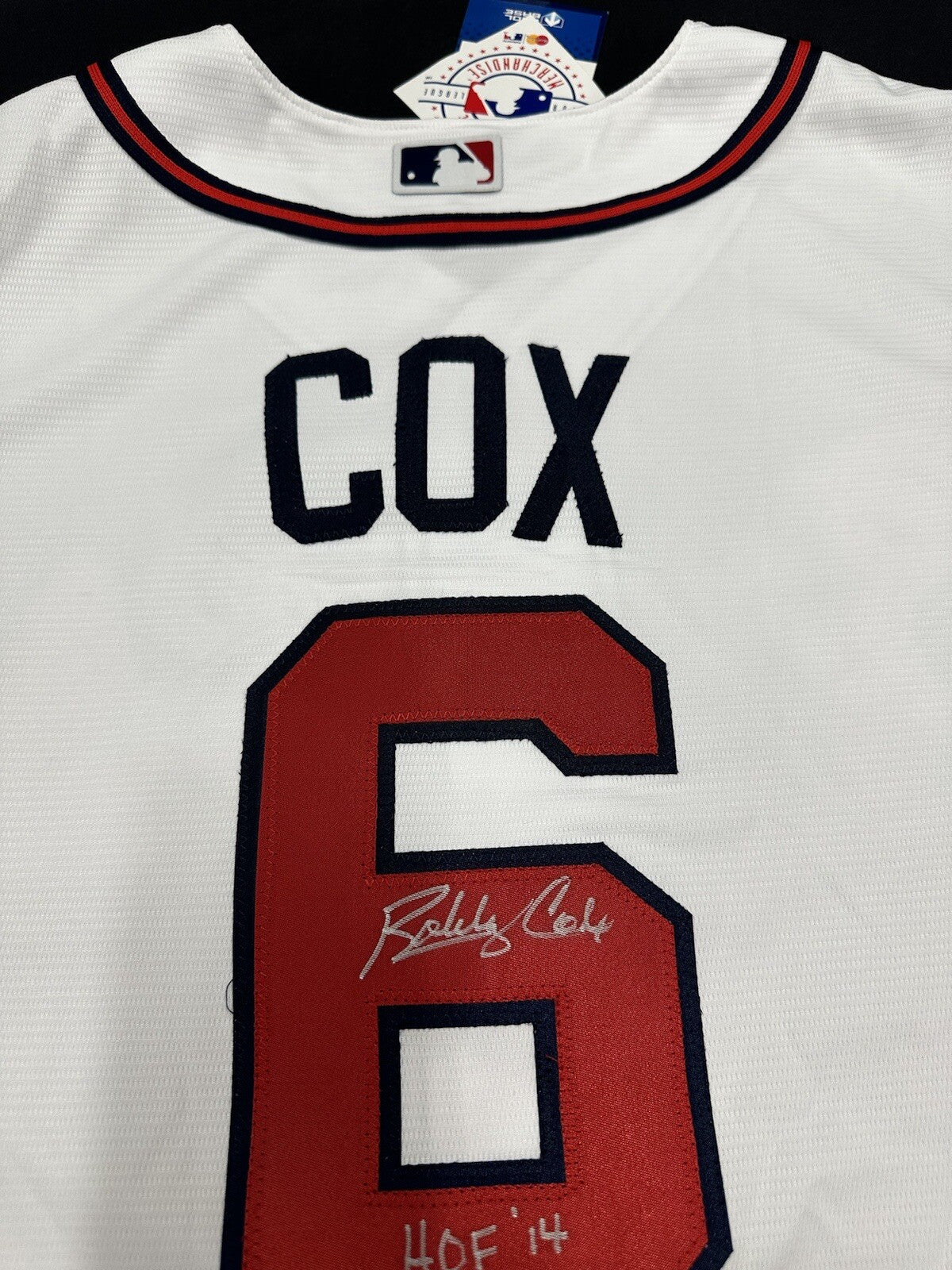 Bobby Cox HOF 2014 Signed Braves Majestic Cool Base Jersey JSA LOA