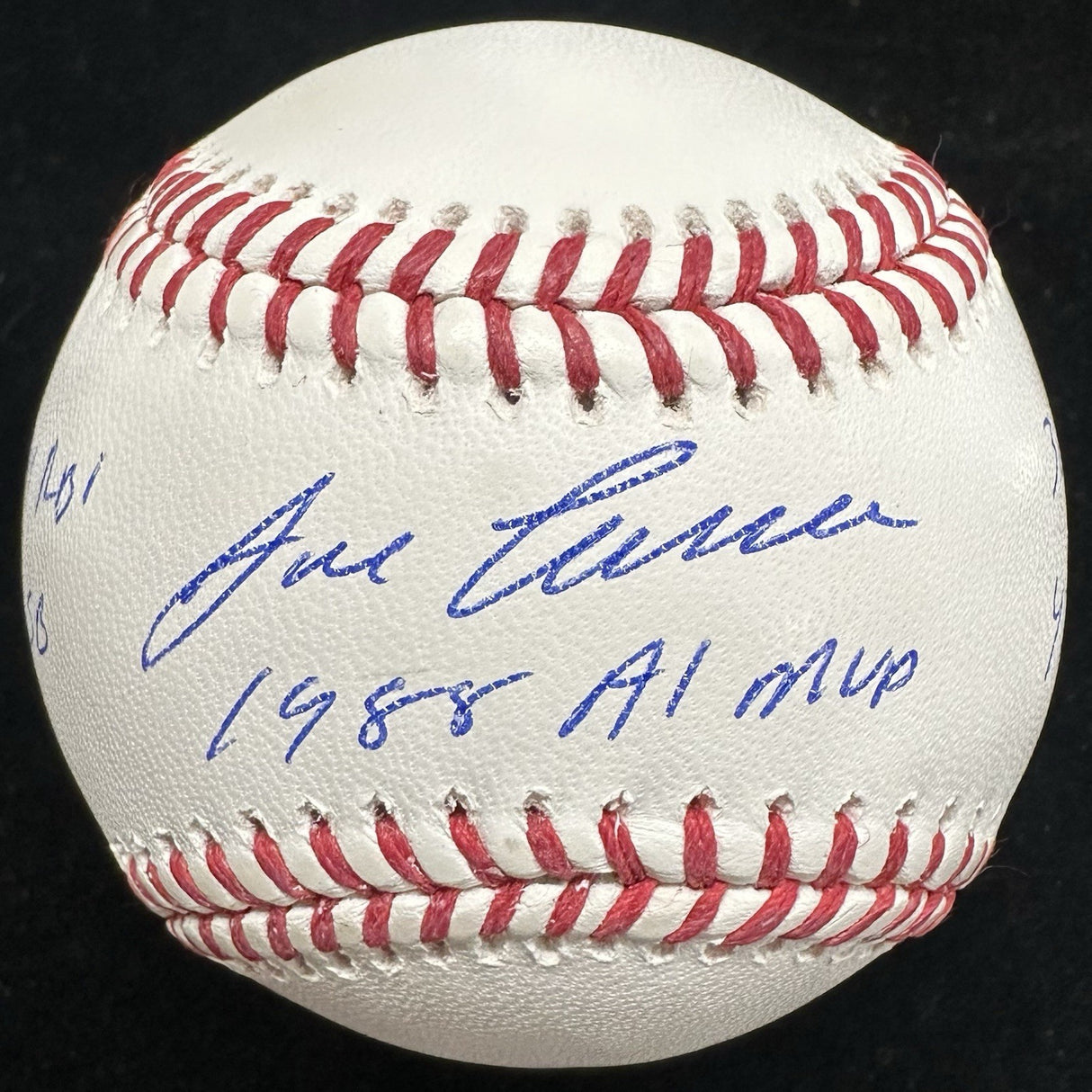 Jose Canseco 1988 AL MVP Signed Stat Baseball JSA