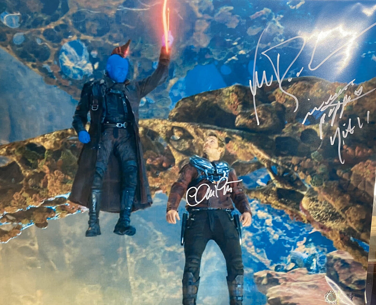 Chris Pratt Michael Rooker I’m Mary Poppins Y’all! Signed 16x20 Photo SWAU GOTG