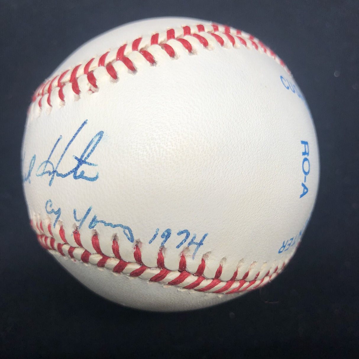 Catfish Hunter 1974 Cy Young Signed Baseball JSA LOA