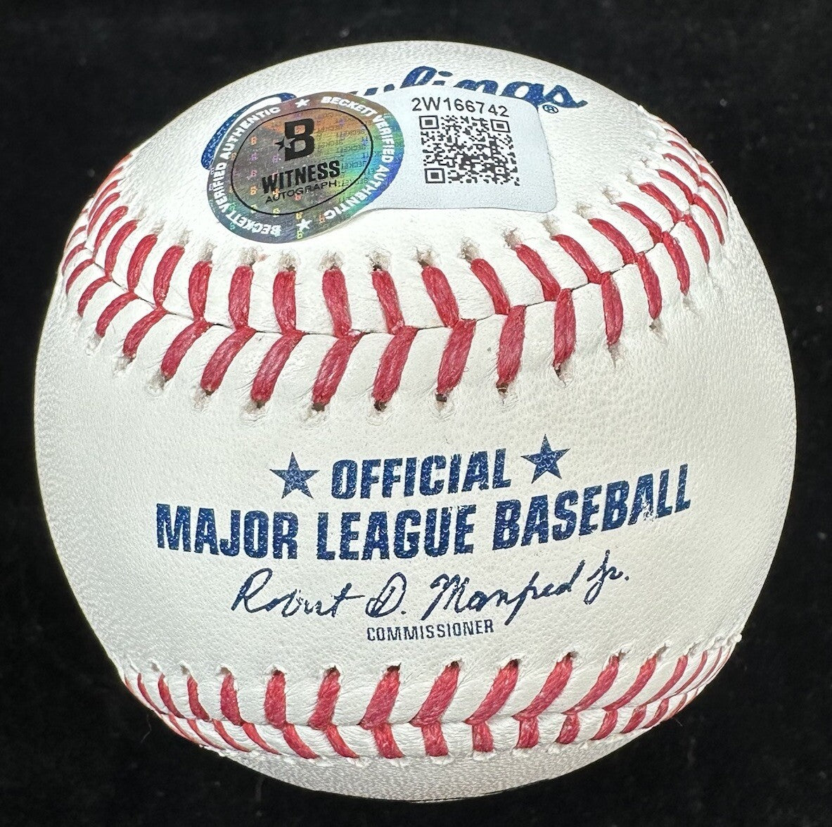 Adrian Beltre HOF 2024 Signed Baseball Beckett Witness Holo BAS