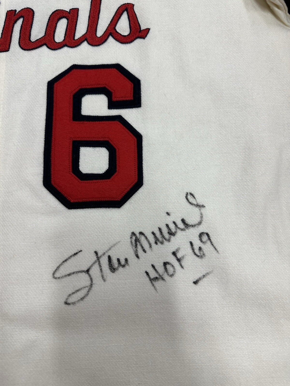 Stan Musial HOF 69 Signed Authentic Cardinals Mitchell Ness Jersey PSA/DNA LOA