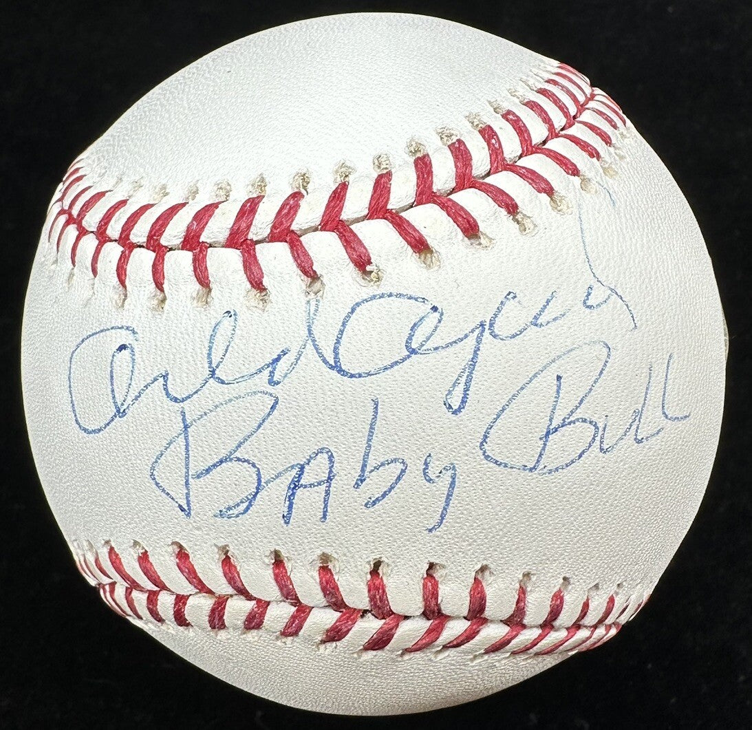 Orlando Cepeda Baby Bull Signed Baseball MLB Holo Steiner Sports