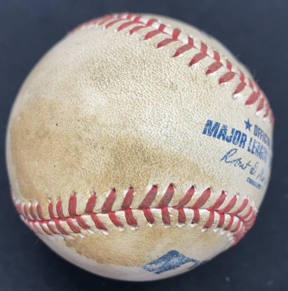 Mike Trout Game Used Signed Career Hit #698 Baseball MLB Holo Angels