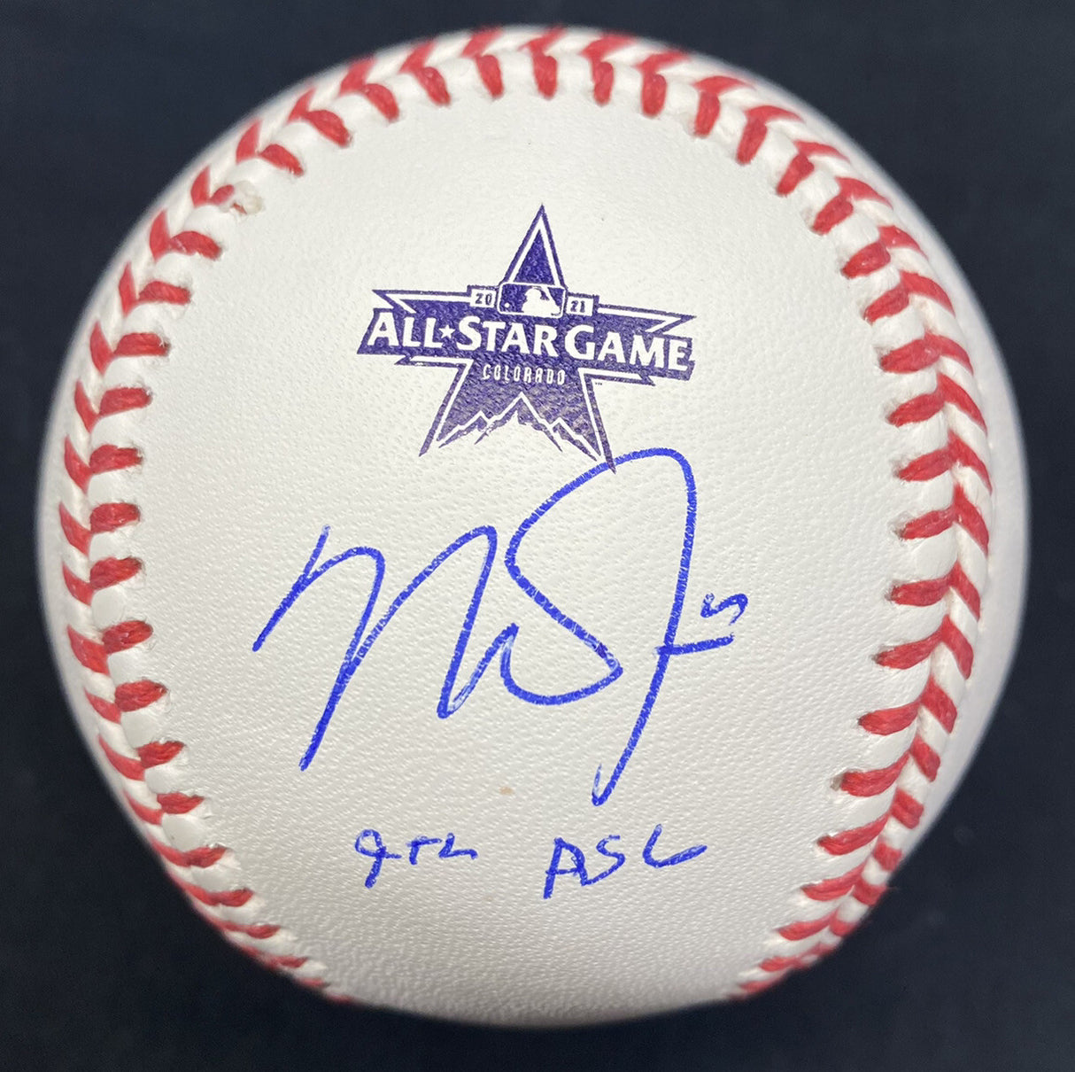 Mike Trout 9th ASG Signed 2021 All Star Game Logo Baseball MLB Hologram Holo