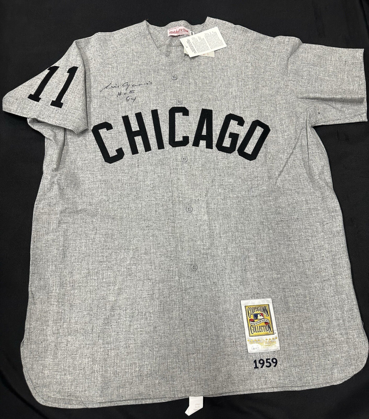 Luis Aparicio HOF 84 Signed White Sox Mitchell Ness Jersey JSA