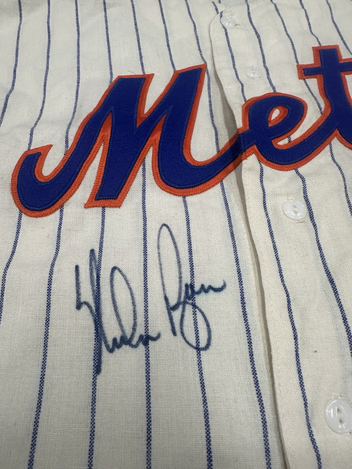 Nolan Ryan Signed Authentic New York Mets Mitchell Ness Jersey PSA/DNA LOA