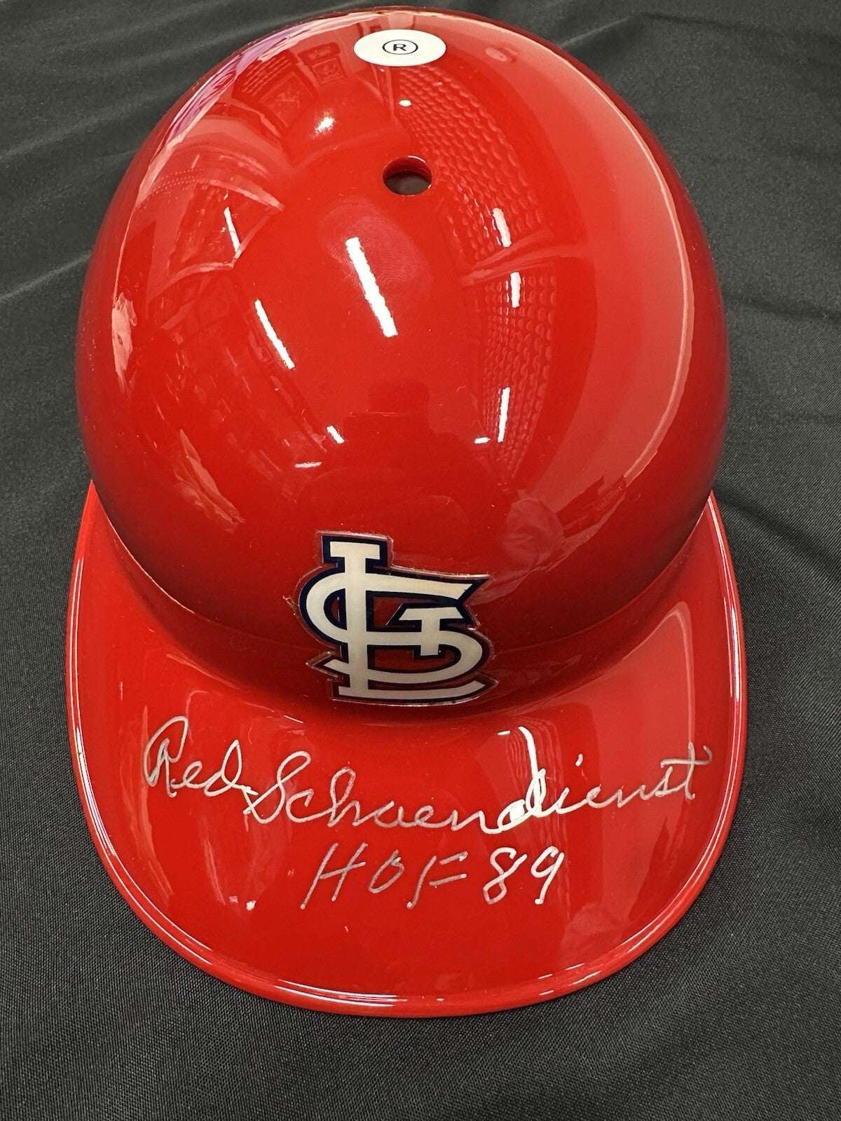 Red Schoendienst HOF 89 Signed Authentic Cardinals Helmet JSA