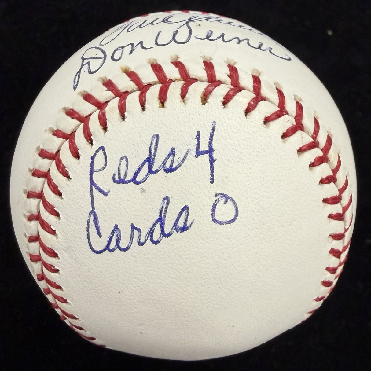 Tom Seaver Don Werner Reds 4 Cards 0 Dual Signed Baseball PSA/DNA No Hitter