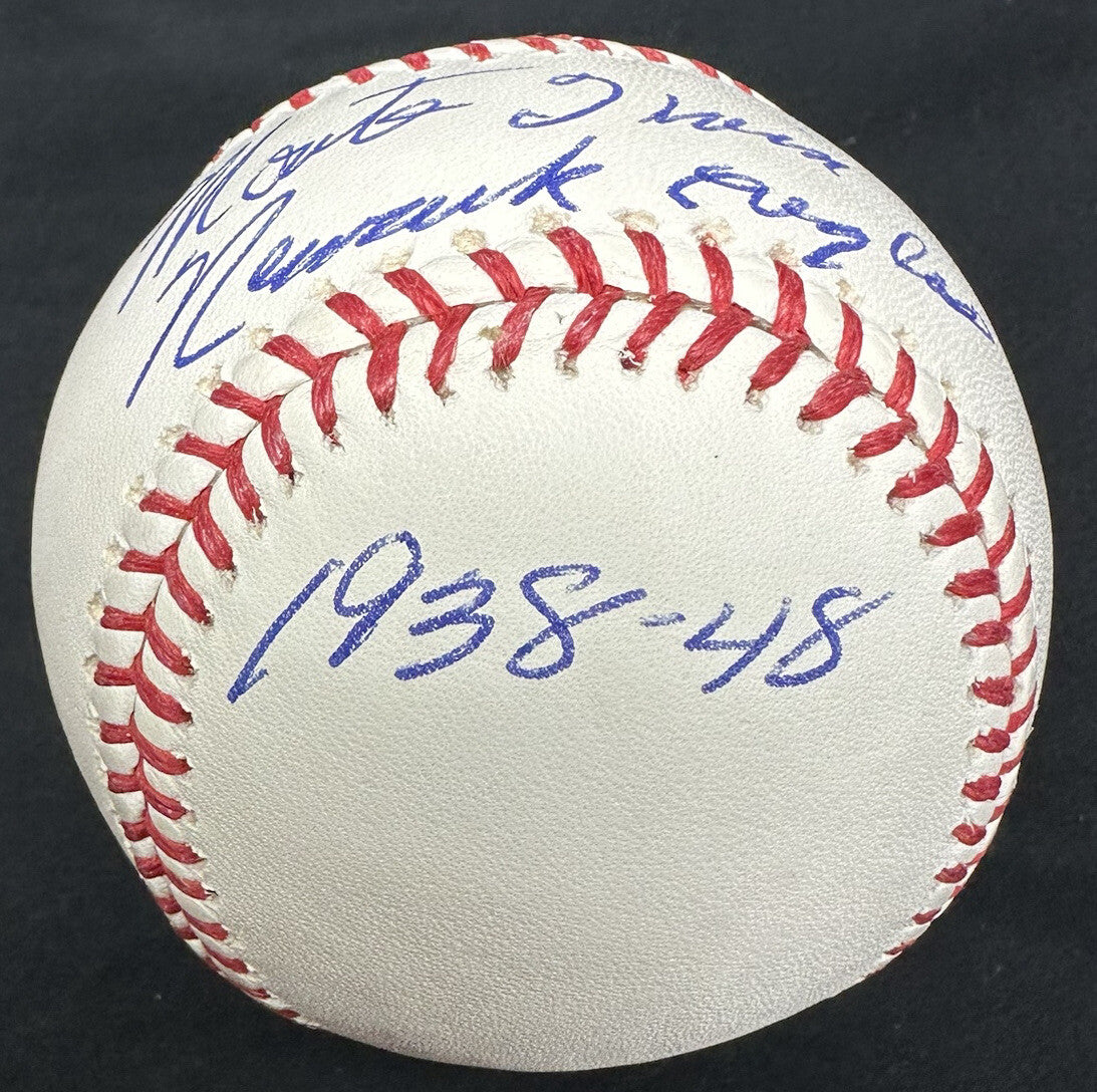 Monte Irvin Newark Eagles 1938-1948 Signed Baseball JSA