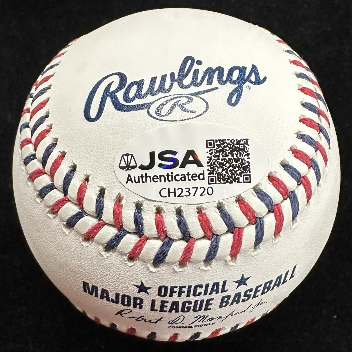 Carlton Fisk HOF 2000 Signed Red Sox Team Stitched Logo Baseball JSA