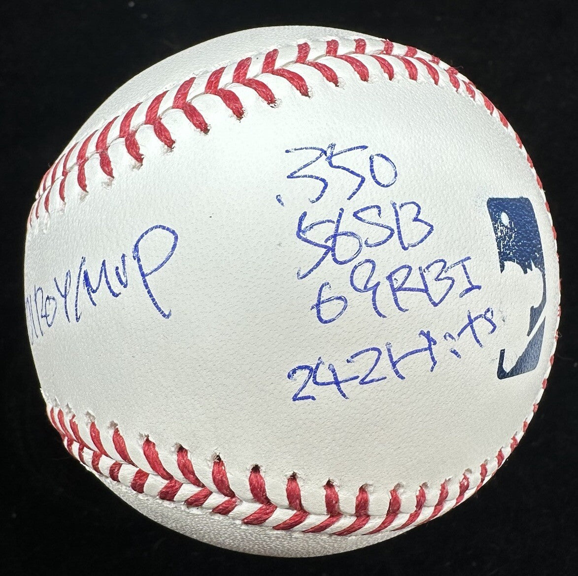 Ichiro Suzuki 01 MVP/ROY Stat Signed Baseball IS Hologram