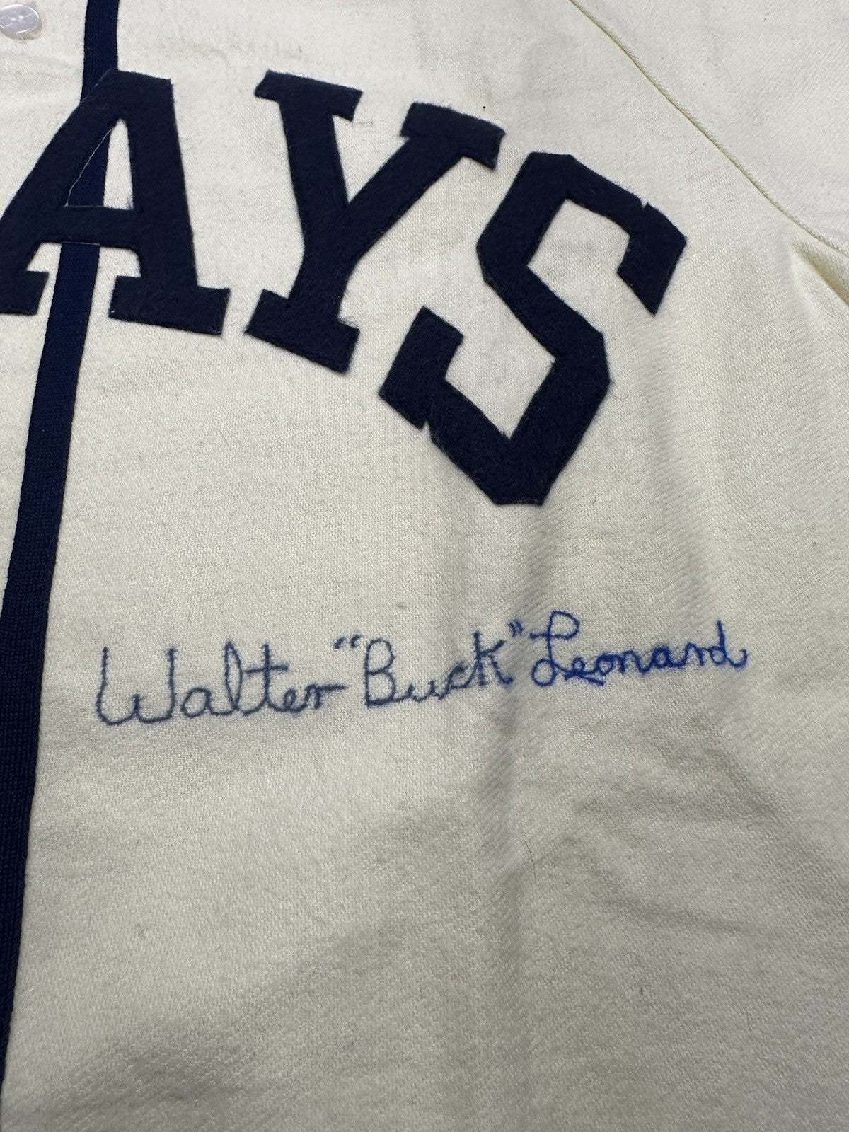 Walter Buck Leonard Signed Homestead Grays Jersey JSA