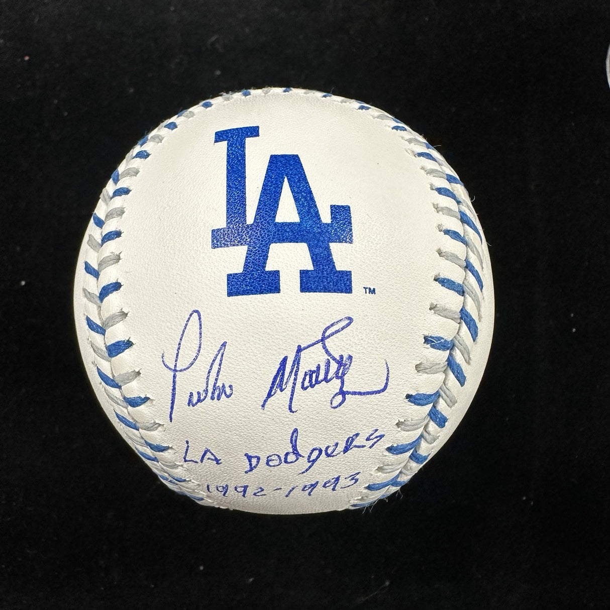 Pedro Martinez Team-Stitch Logo Signed Baseball Set Beckett Witness Holo