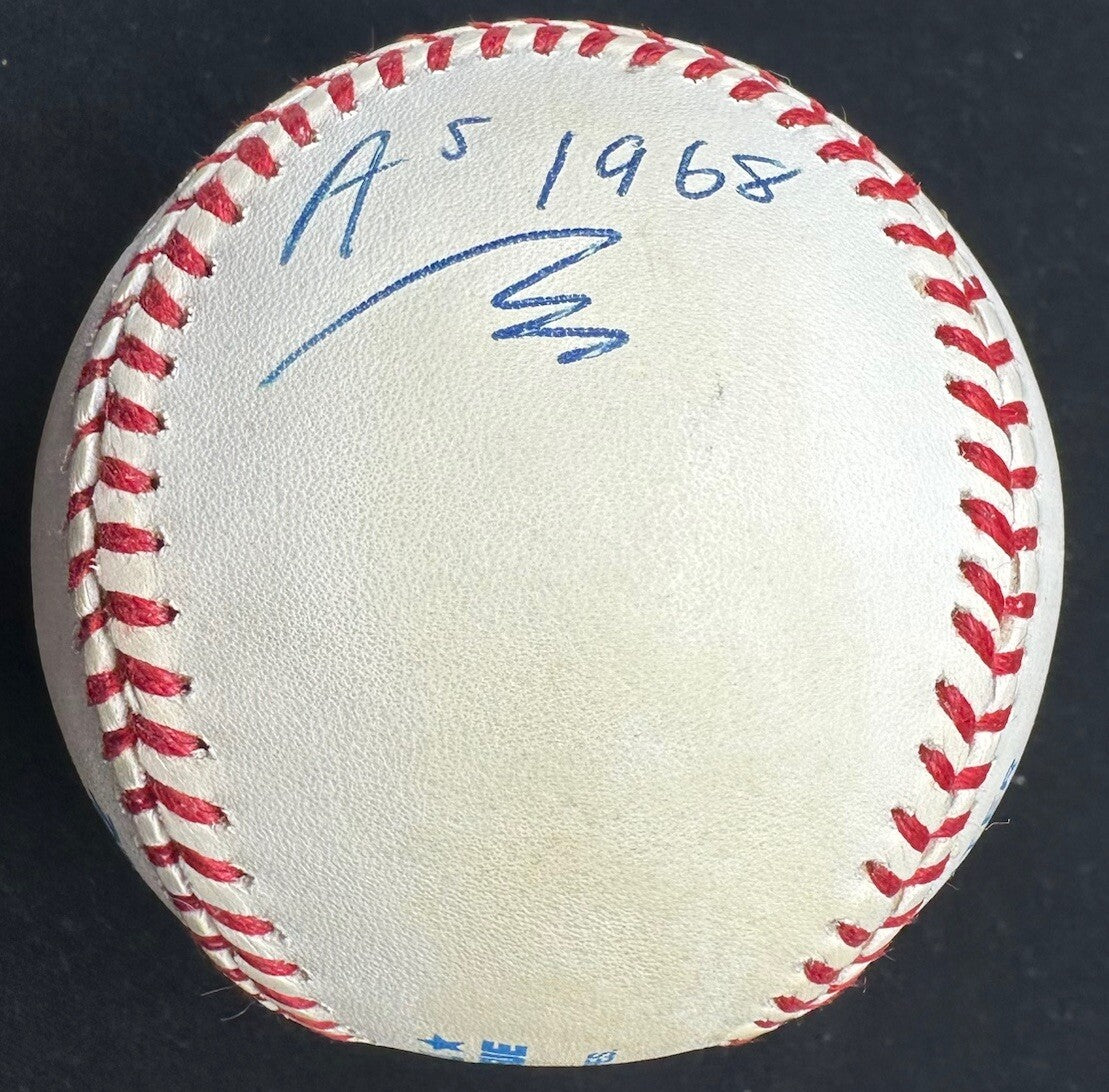 Joe DiMaggio A’s 1968 Signed Baseball JSA LOA