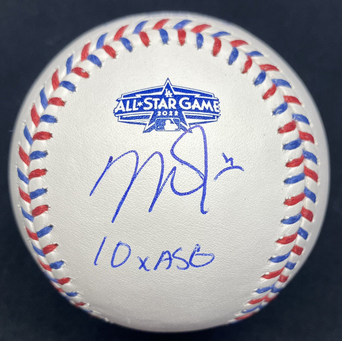Mike Trout 10x ASG Signed 2022 All Star Game Logo Baseball MLB Holo