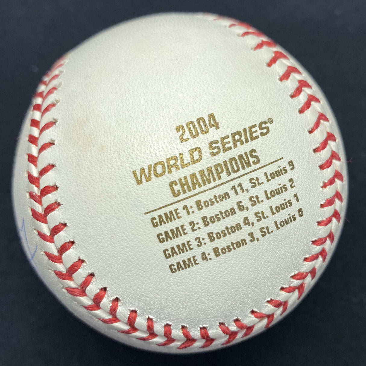 Manny Ramirez MVP Signed 2004 World Series Baseball Logo Tristar