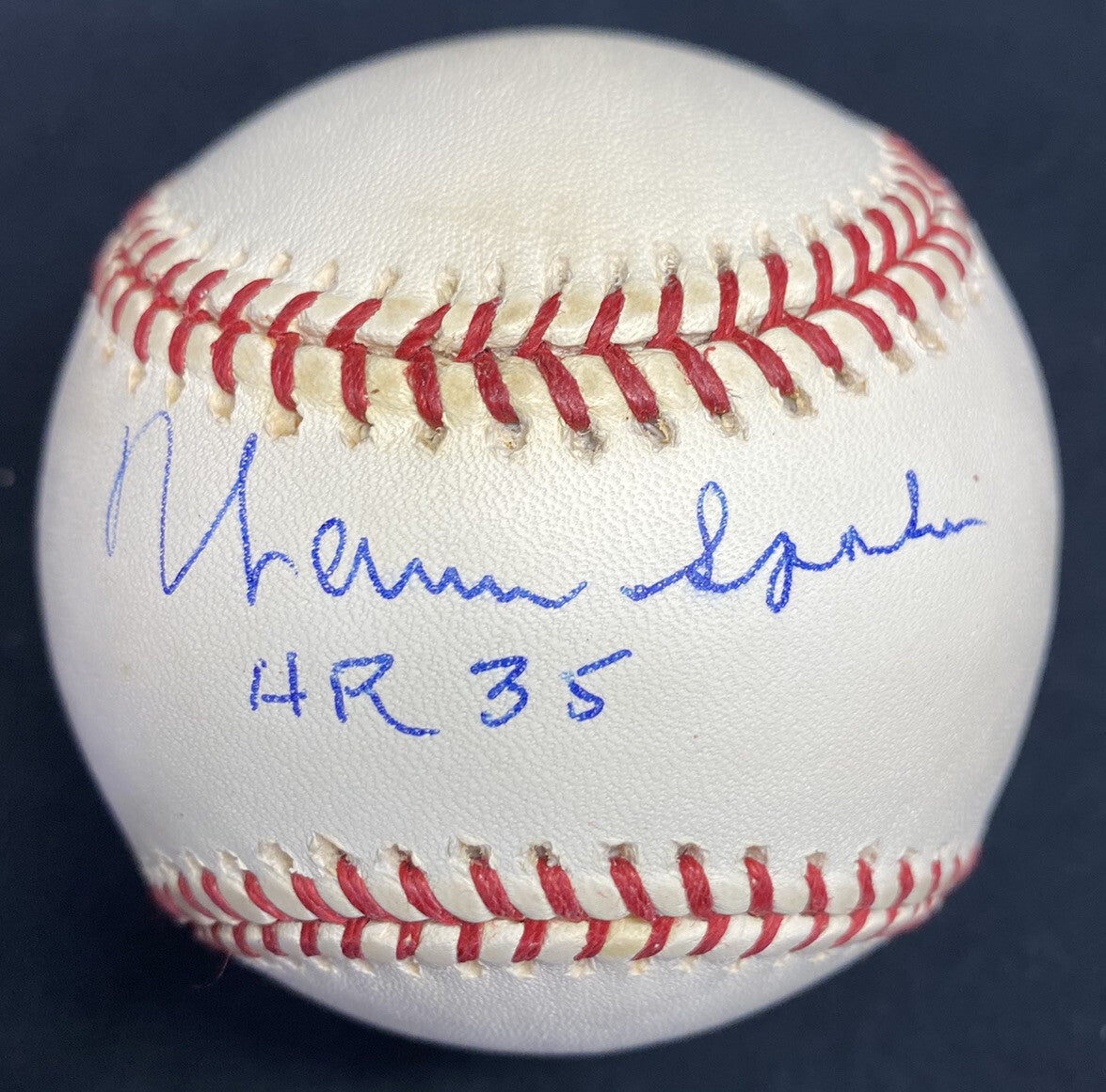 Warren Spahn 35 HR Signed Baseball JSA