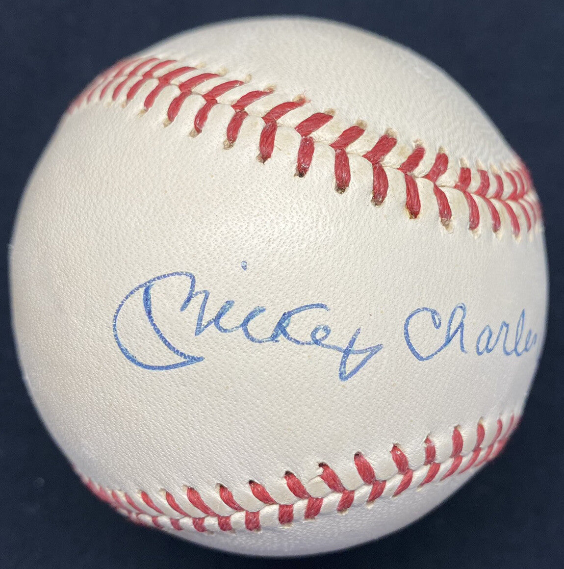 Mickey Charles Mantle Full Name Signed Official Spalding Joe Cronin Baseball PSA