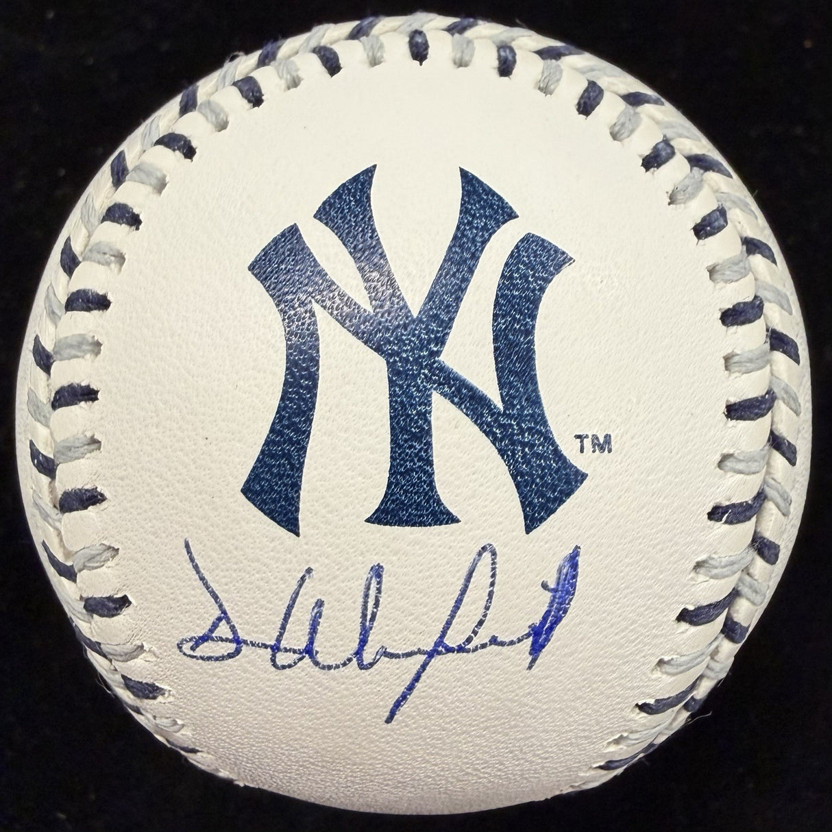 Dave Winfield Signed Yankees Team Stitch Logo Baseball JSA