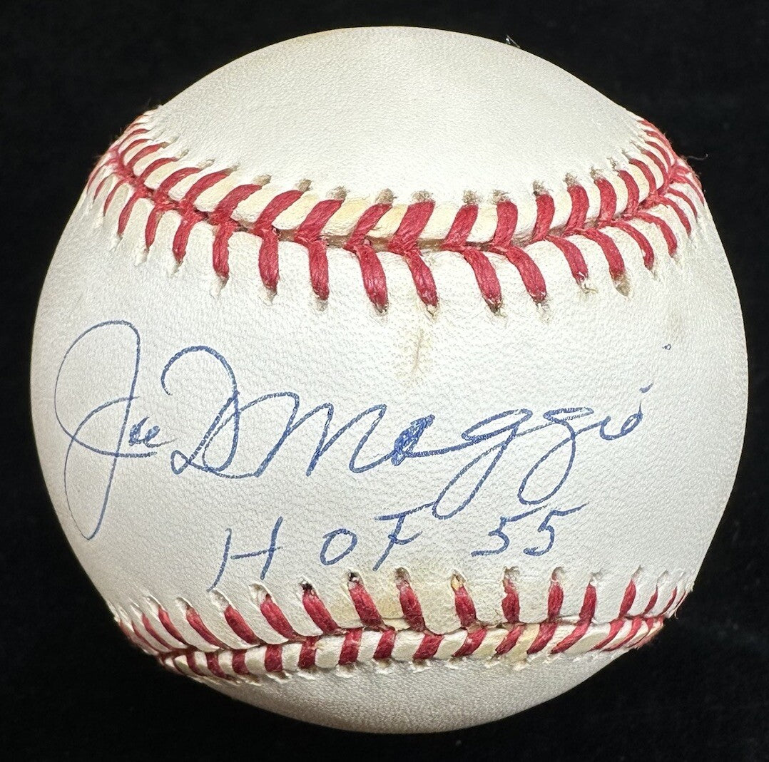 Joe DiMaggio HOF 55 Signed Baseball JSA LOA