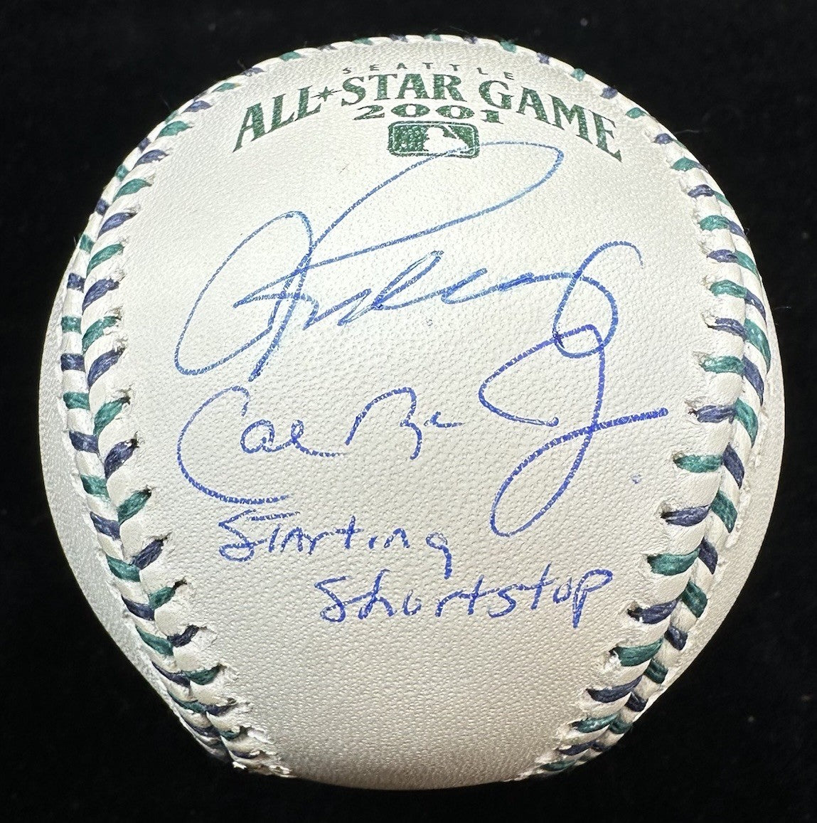 Alex Rodriguez Cal Ripken Jr. Dual-Signed 2001 All Star Game Logo Baseball JSA