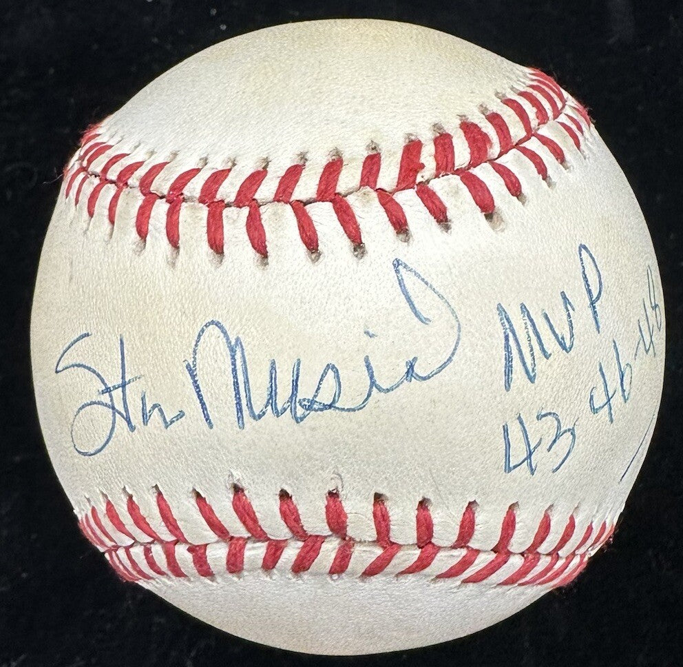 Stan Musial MVP 43, 46, 48 Signed Baseball JSA