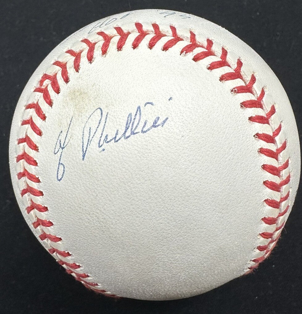 Richie Ashburn HOF 95 OF Phillies Signed Baseball Beckett BAS