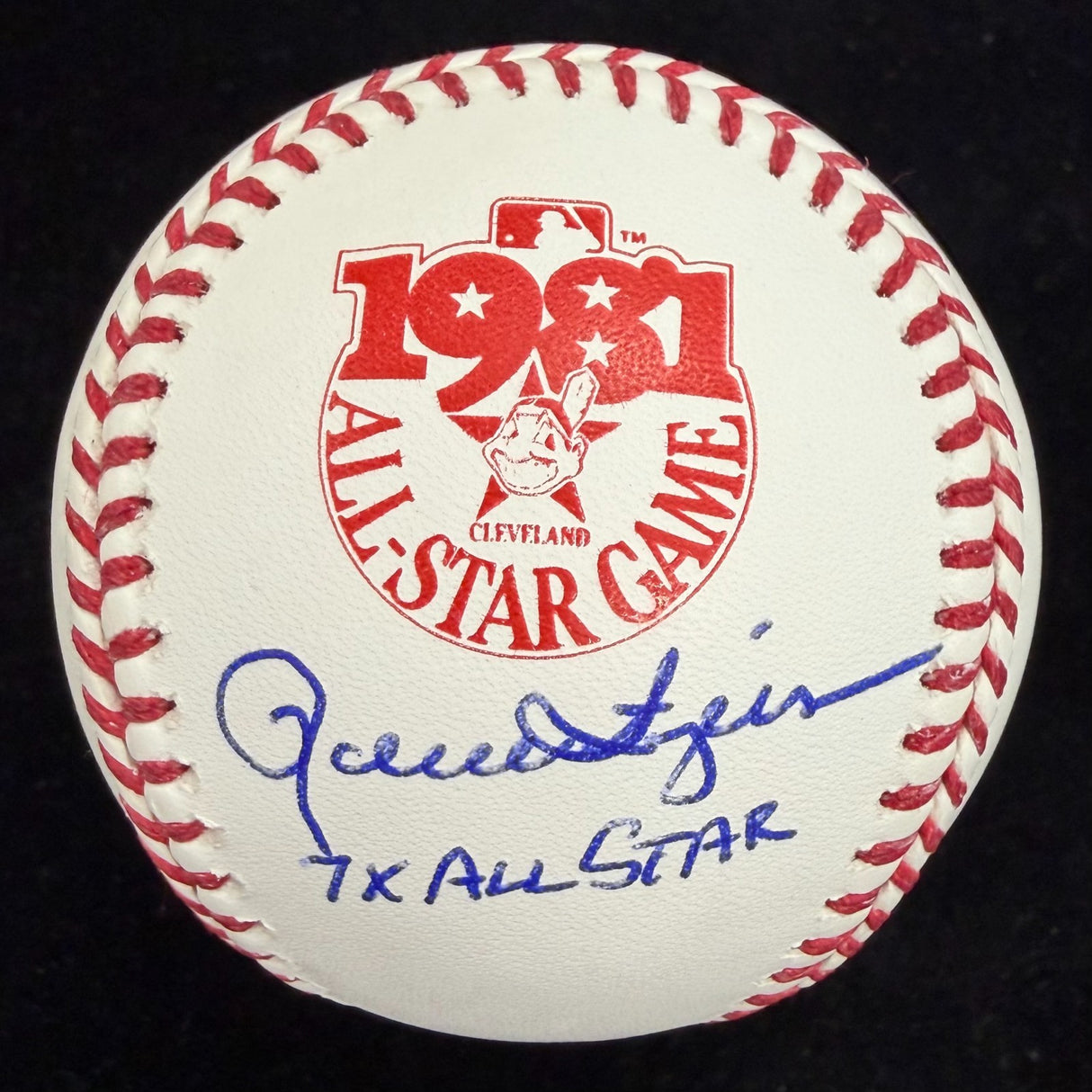Rollie Fingers 7x All Star Signed 1981 ASG Logo Baseball JSA