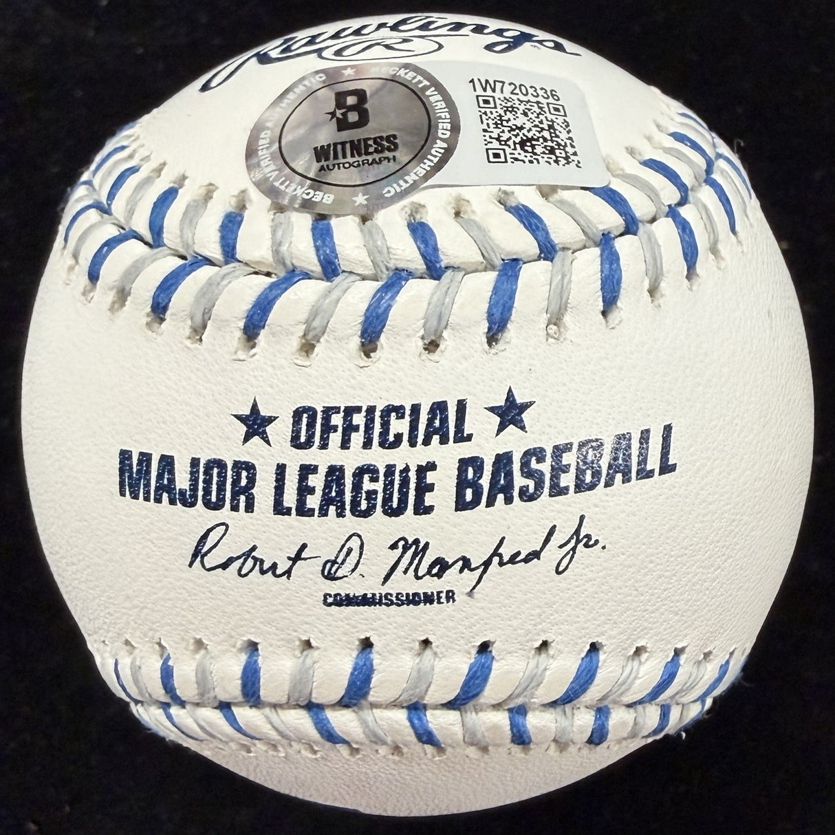 Albert Pujols LA Dodgers Signed Dodgers Team Stitch Logo Baseball BAS Witness