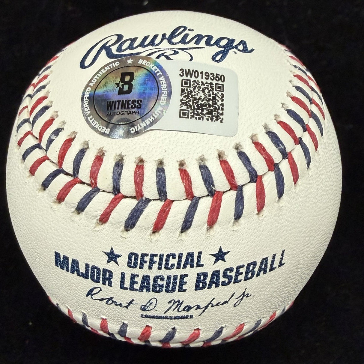 Joe Mauer HOF 24 09 AL MVP Signed Twins Team Stitch Logo Baseball Beckett Wit