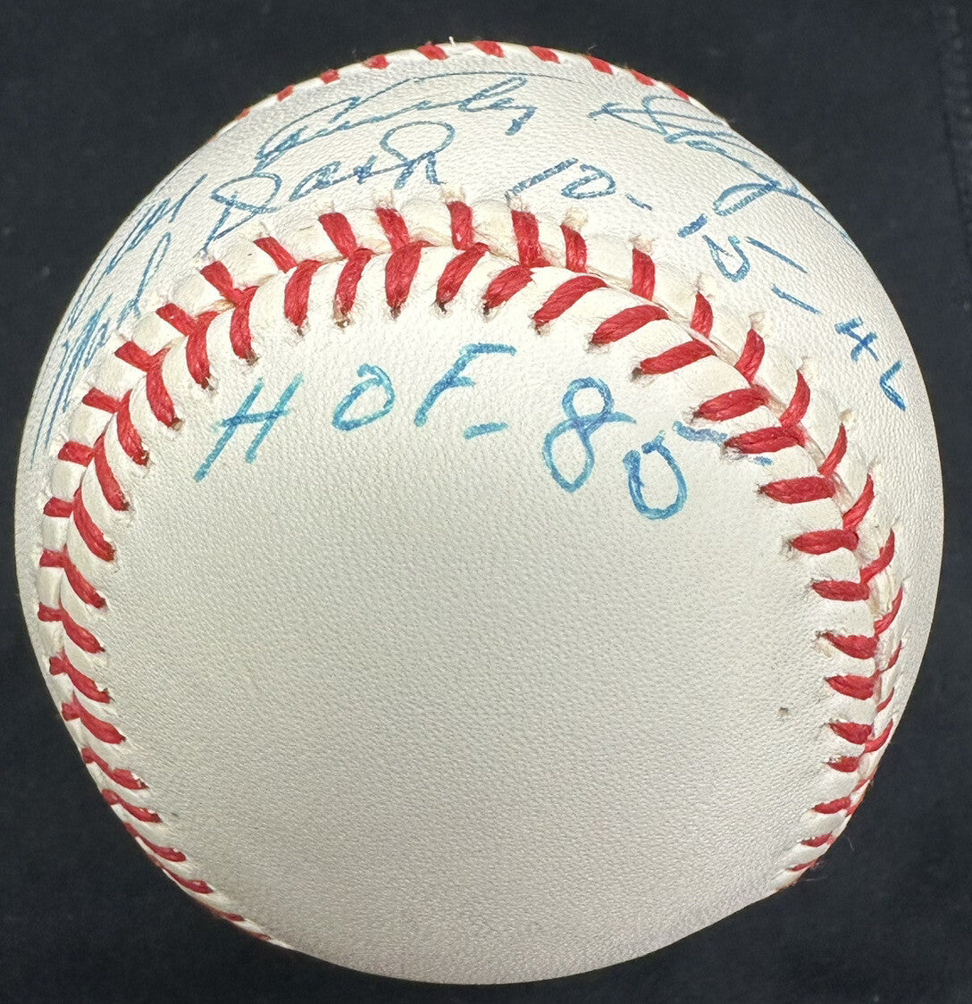Enos Slaughter Mad Dash 10-15-46 Signed Baseball PSA/DNA