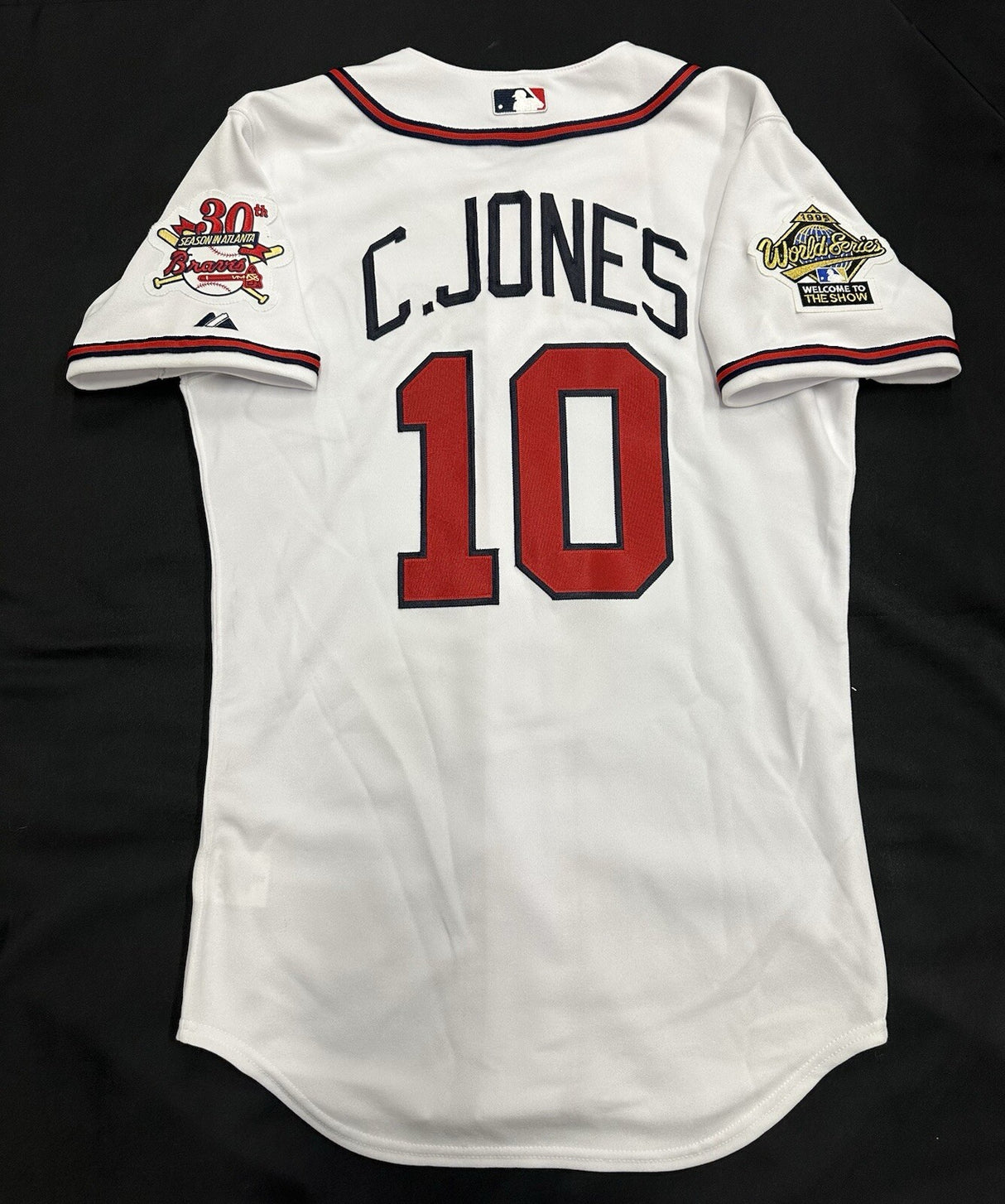 Chipper Jones Authentic Atlanta Braves Majestic Jersey Size 40