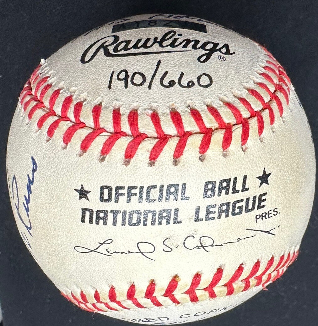 Willie Mays HOF MVP ROY Hits HR Signed Stat Baseball JSA LOA