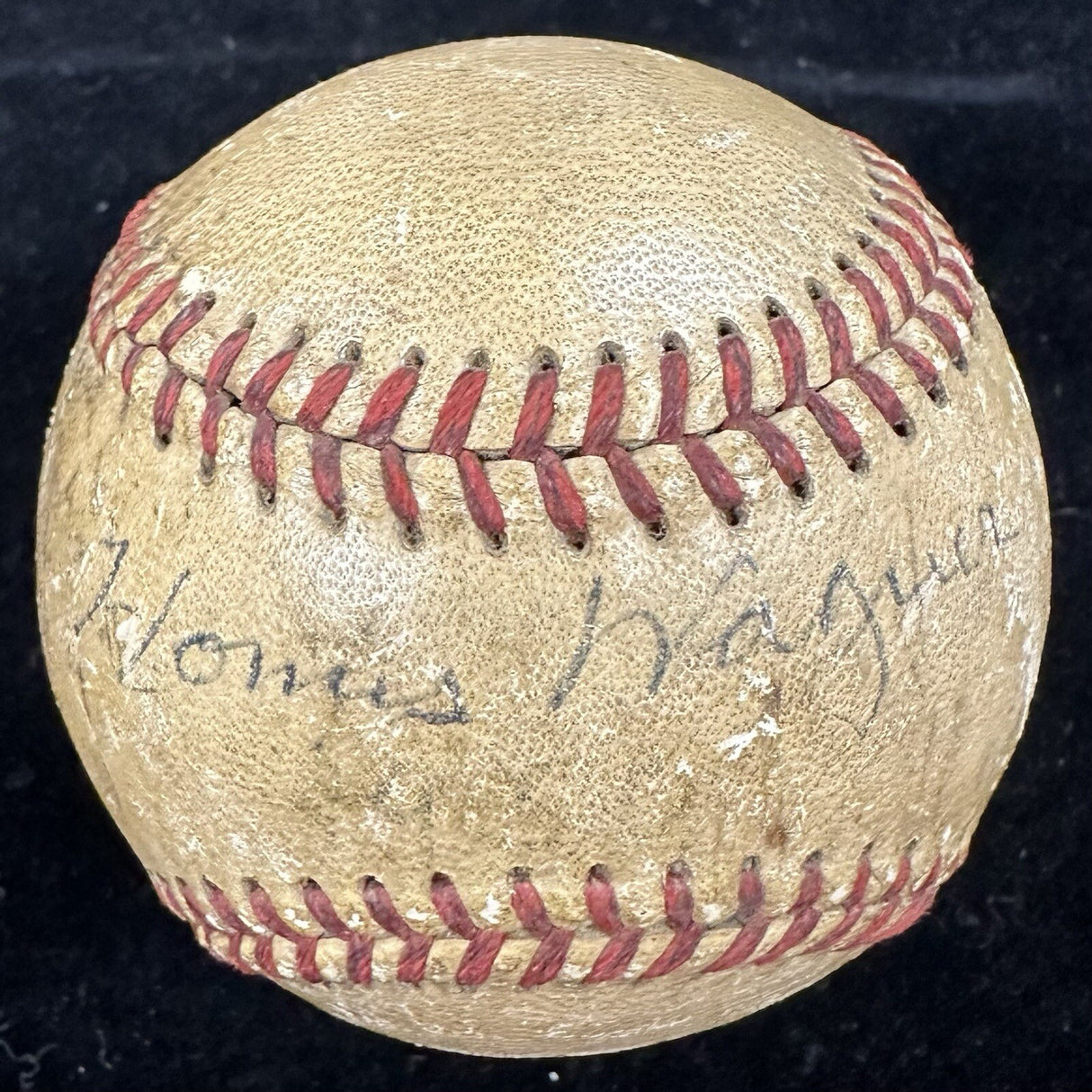 Honus Wagner Single Signed Baseball JSA LOA