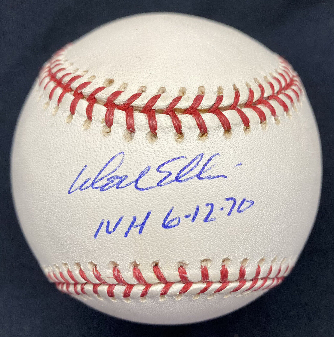 Dock Ellis NH 6-12-70 Signed No Hitter Baseball JSA