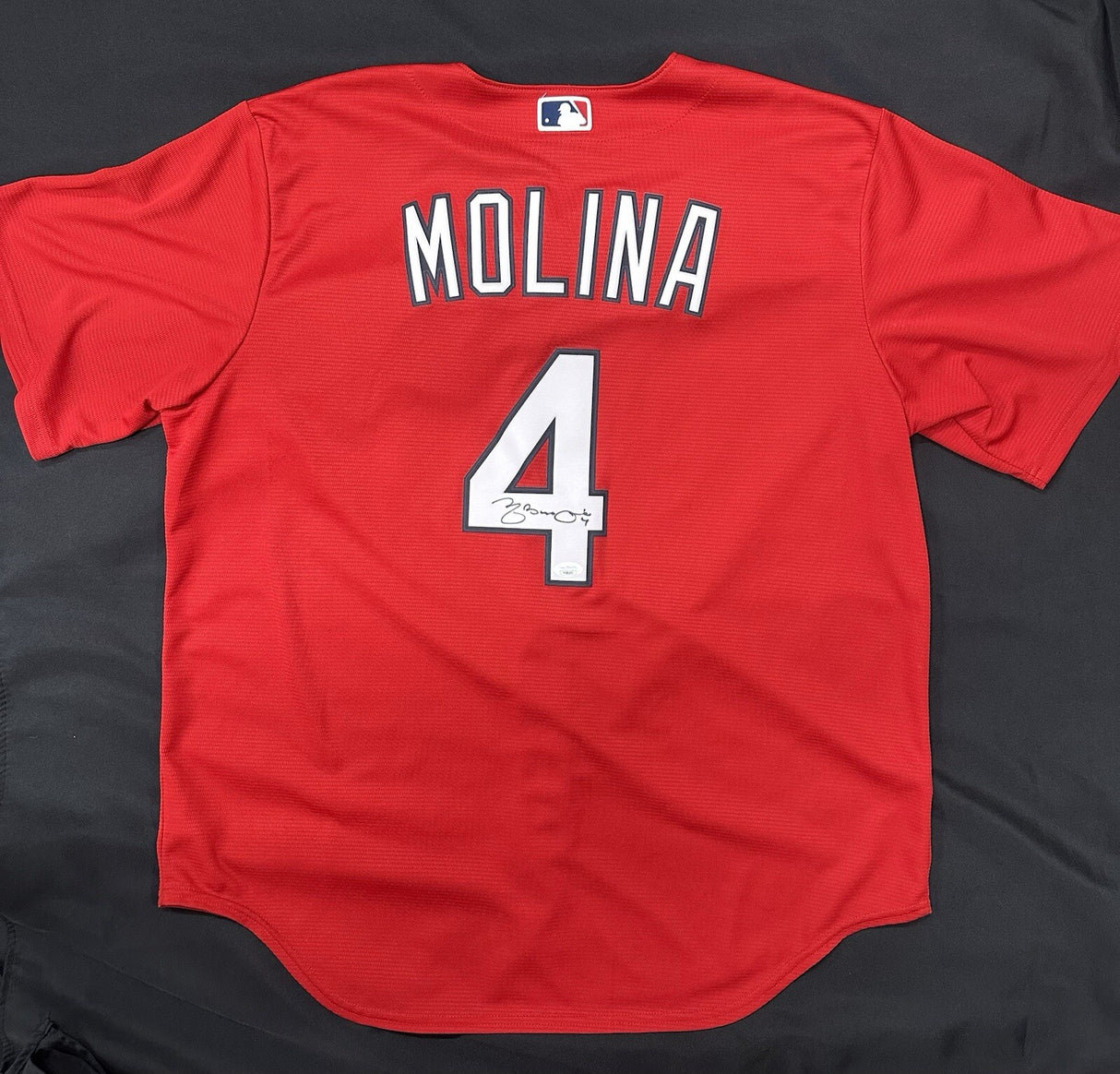 Yadier Molina Signed Authentic Cardinals Batting Practice Jersey JSA LOA