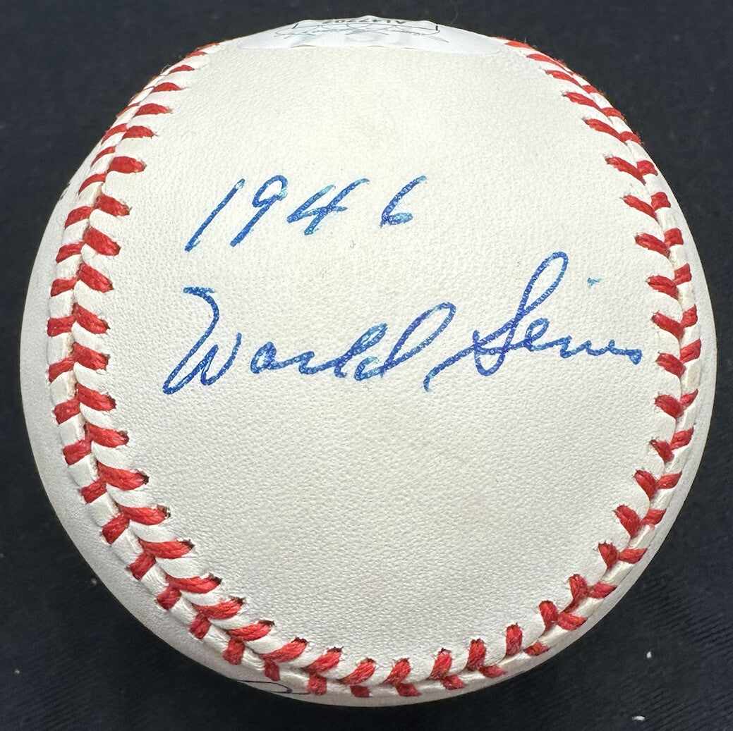 Enos Slaughter 1946 World Series St. Louis Boston Signed Baseball JSA