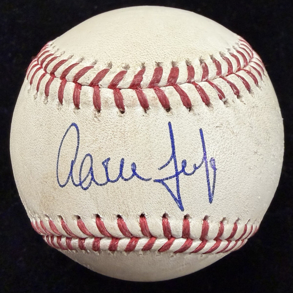 Aaron Judge 2025 Game Used Career Hit Single Signed Baseball MLB Holo Fanatics