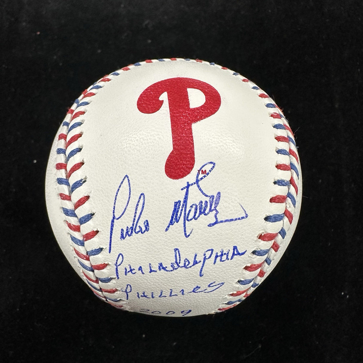 Pedro Martinez Team-Stitch Logo Signed Baseball Set Beckett Witness Holo