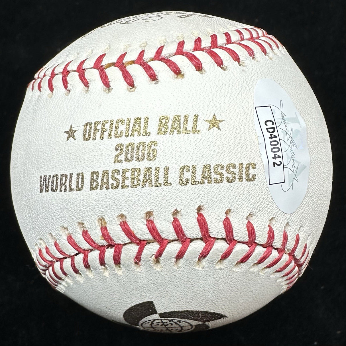 Yadier Molina TPR Signed 2006 WBC Logo Baseball JSA