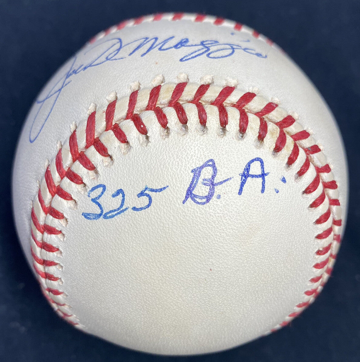 Joe DiMaggio .325 BA Signed Baseball JSA LOA