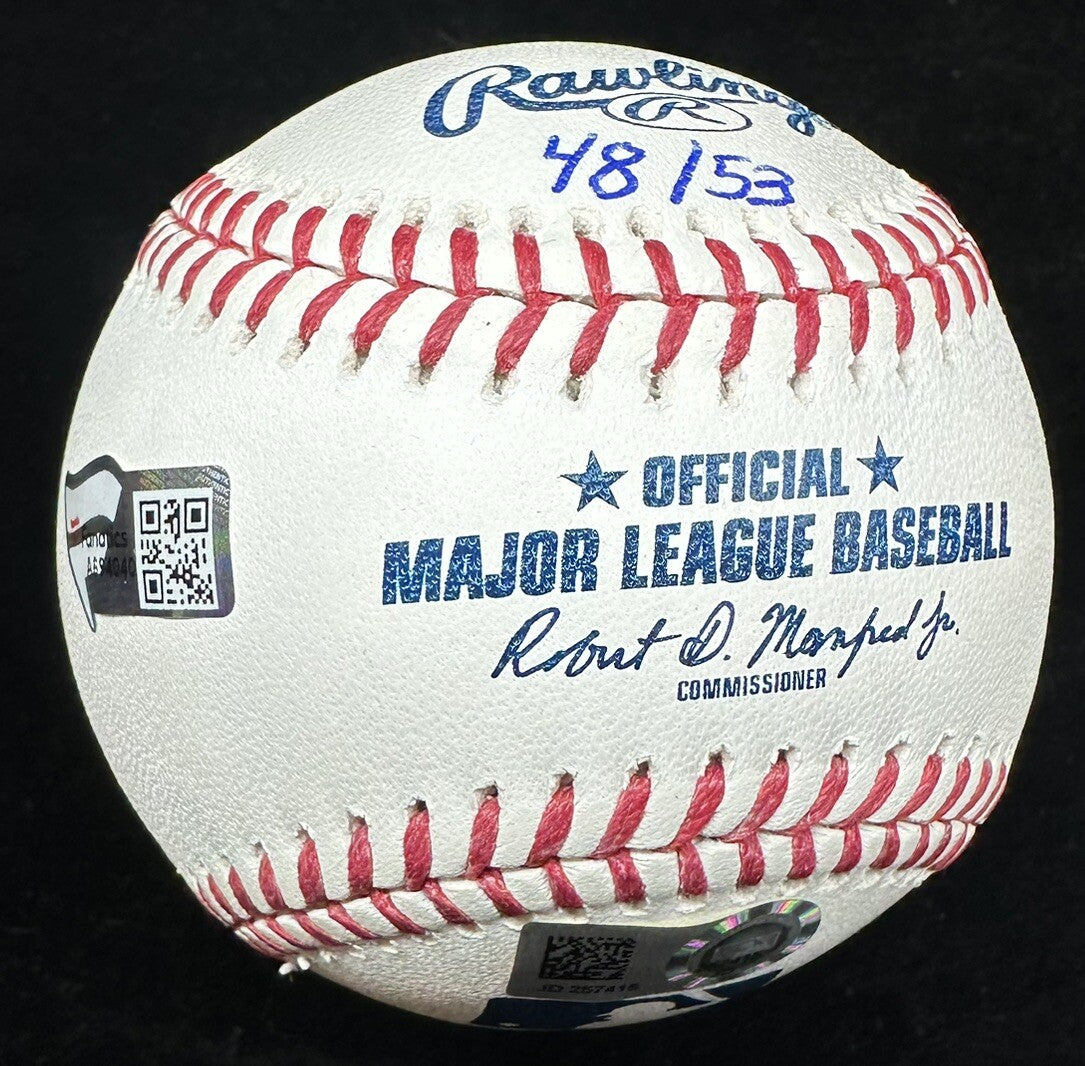 Pete Alonso 19 NL ROY Signed Stat Baseball MLB Holo Fanatics LE 48/53