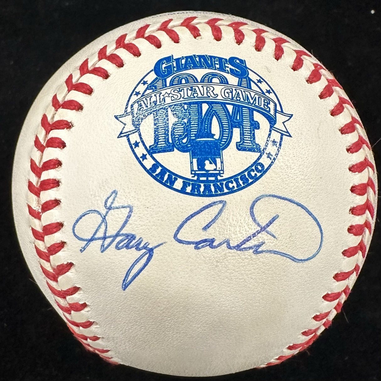 Gary Carter Signed 1984 All Star Game Logo Baseball MLB Holo (MVP)