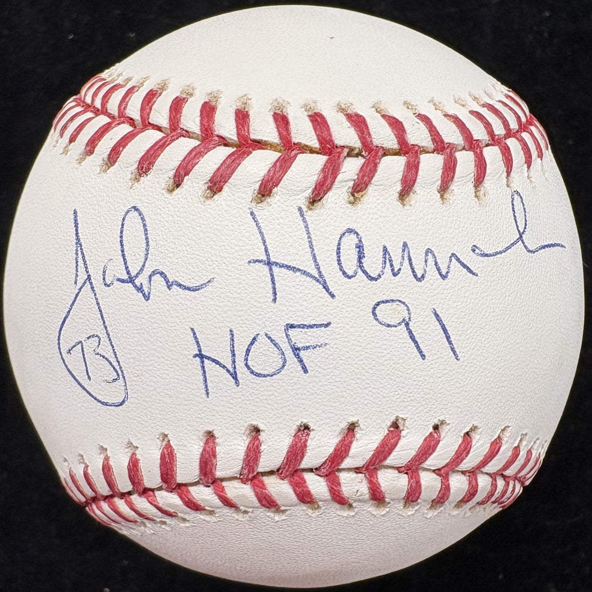 John Hannah HOF 91 Signed Baseball JSA